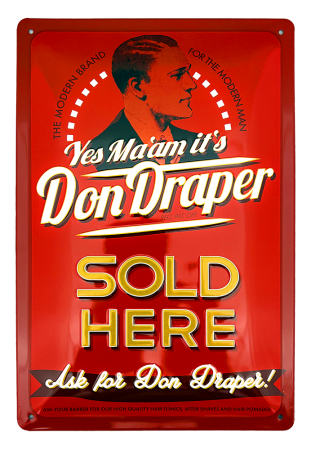 Emaille-Schild Don Draper